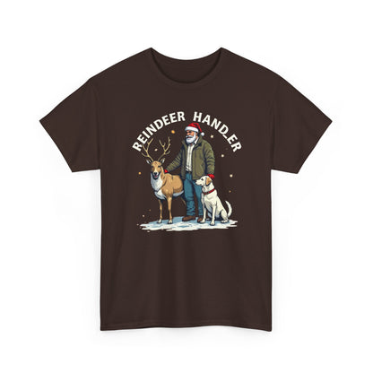 Reindeer Handler T‑Shirt — Santa Handler Graphic Holiday Tee