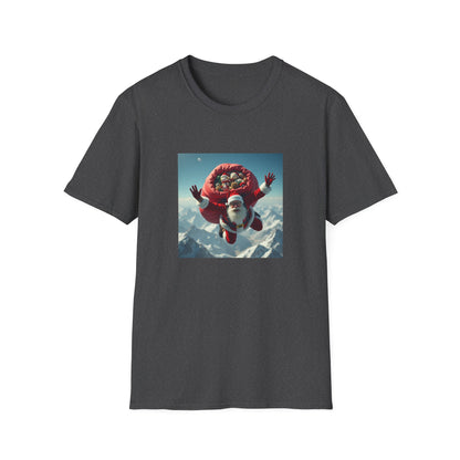 Skydiving Santa, Unisex Softstyle T-Shirt
