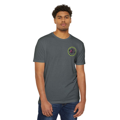 Sports Massage, Retro Camper Badge T-Shirt — Vintage RV Travel Logo Tee