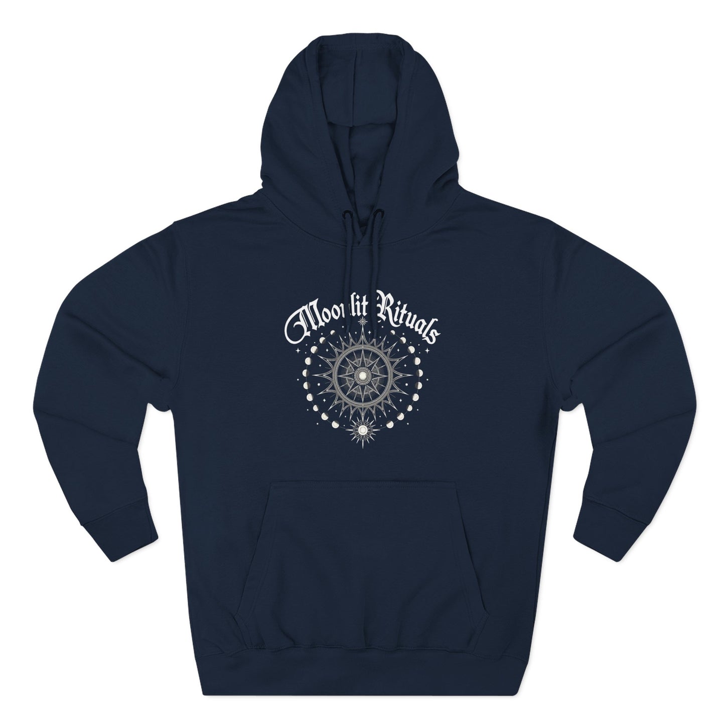 Moonlit Rituals Hoodie — Mystic Celestial Graphic Pullover