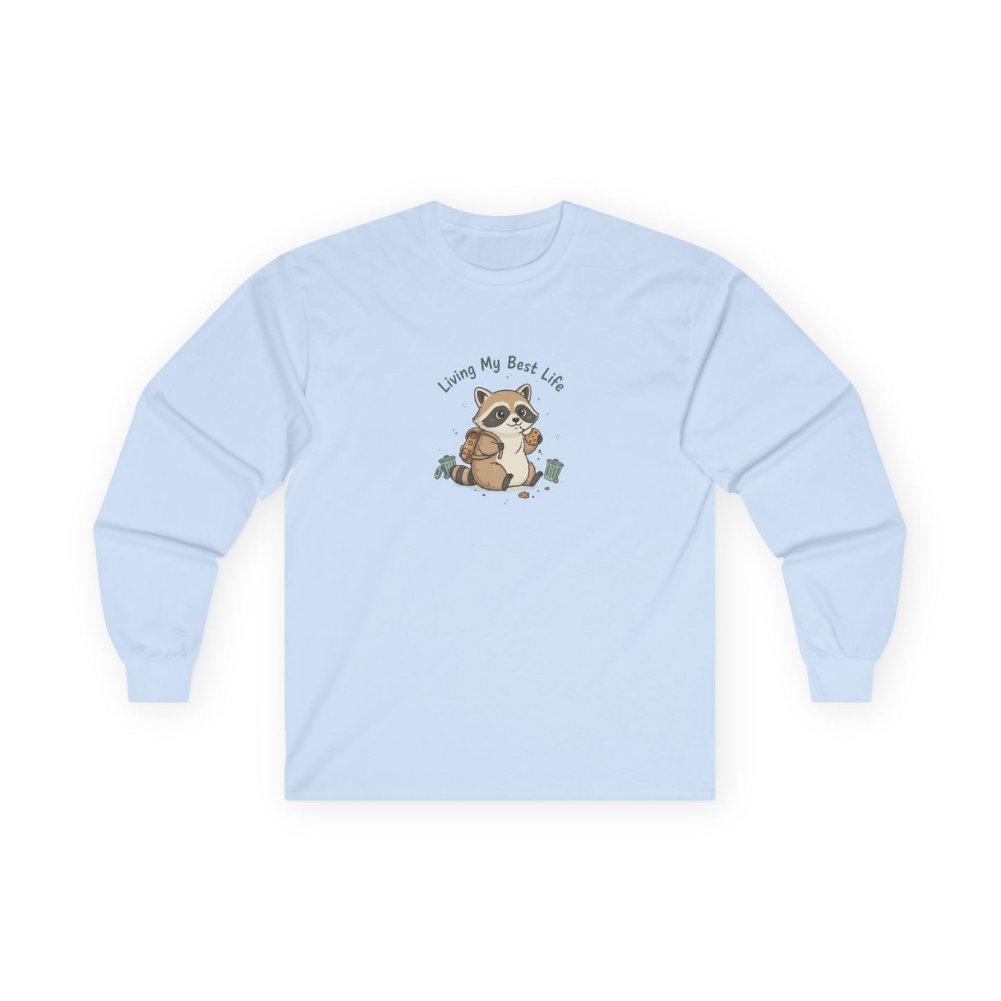 Raccoon, Best life, Long Sleeve Tee