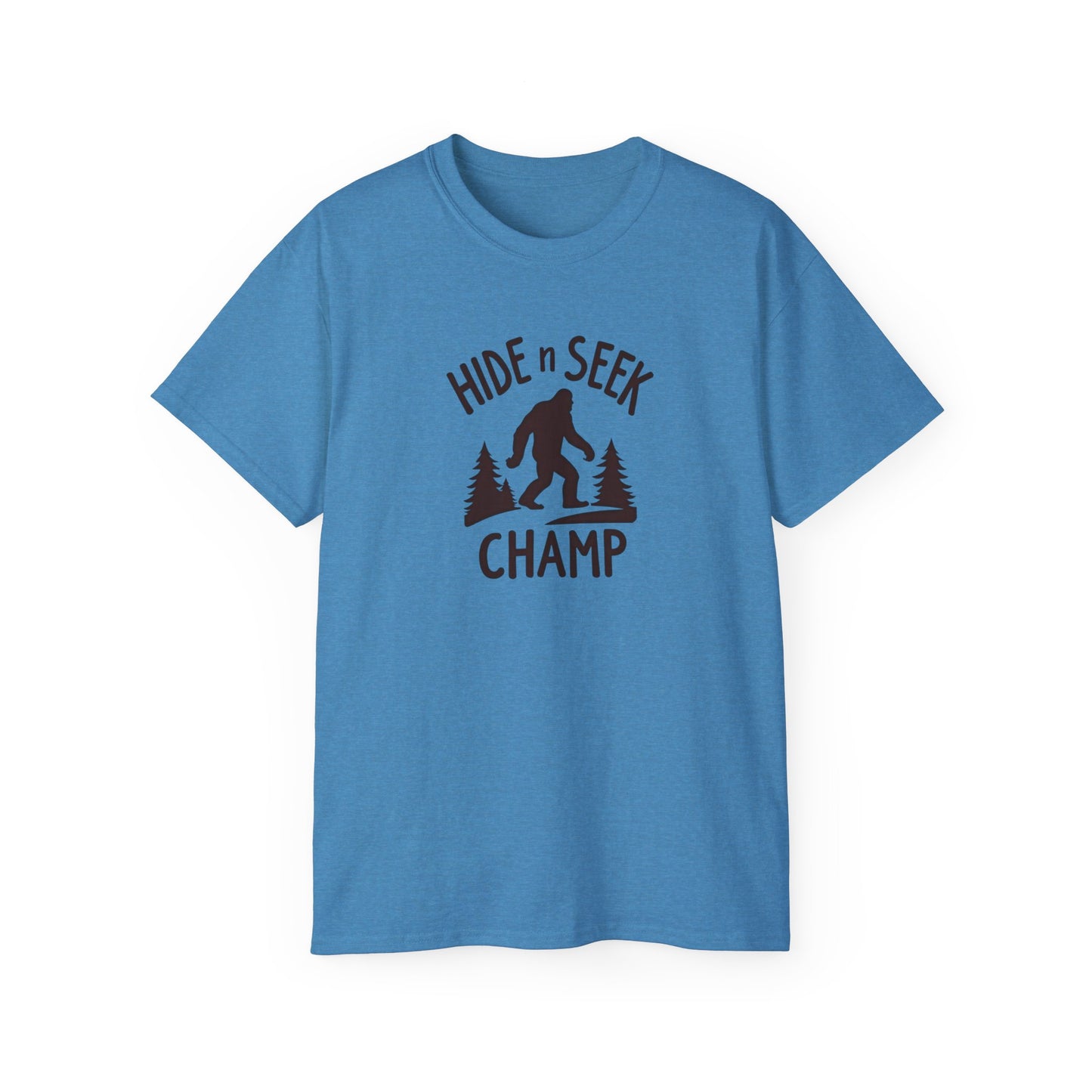 Hide n Seek Champ T-Shirt — Funny Bigfoot Sasquatch Tee