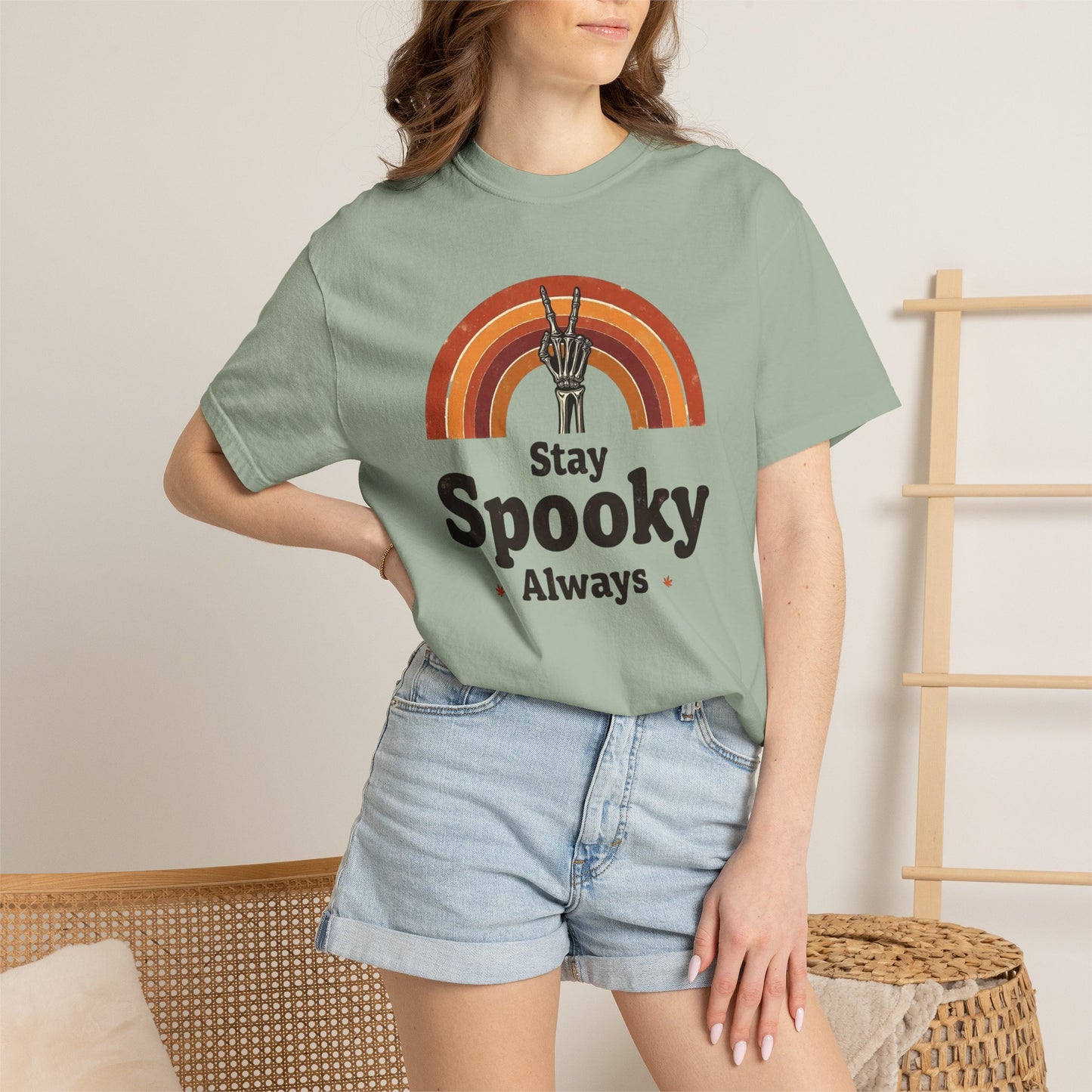 Stay Spooky Always T-Shirt — Retro Rainbow Halloween Tee