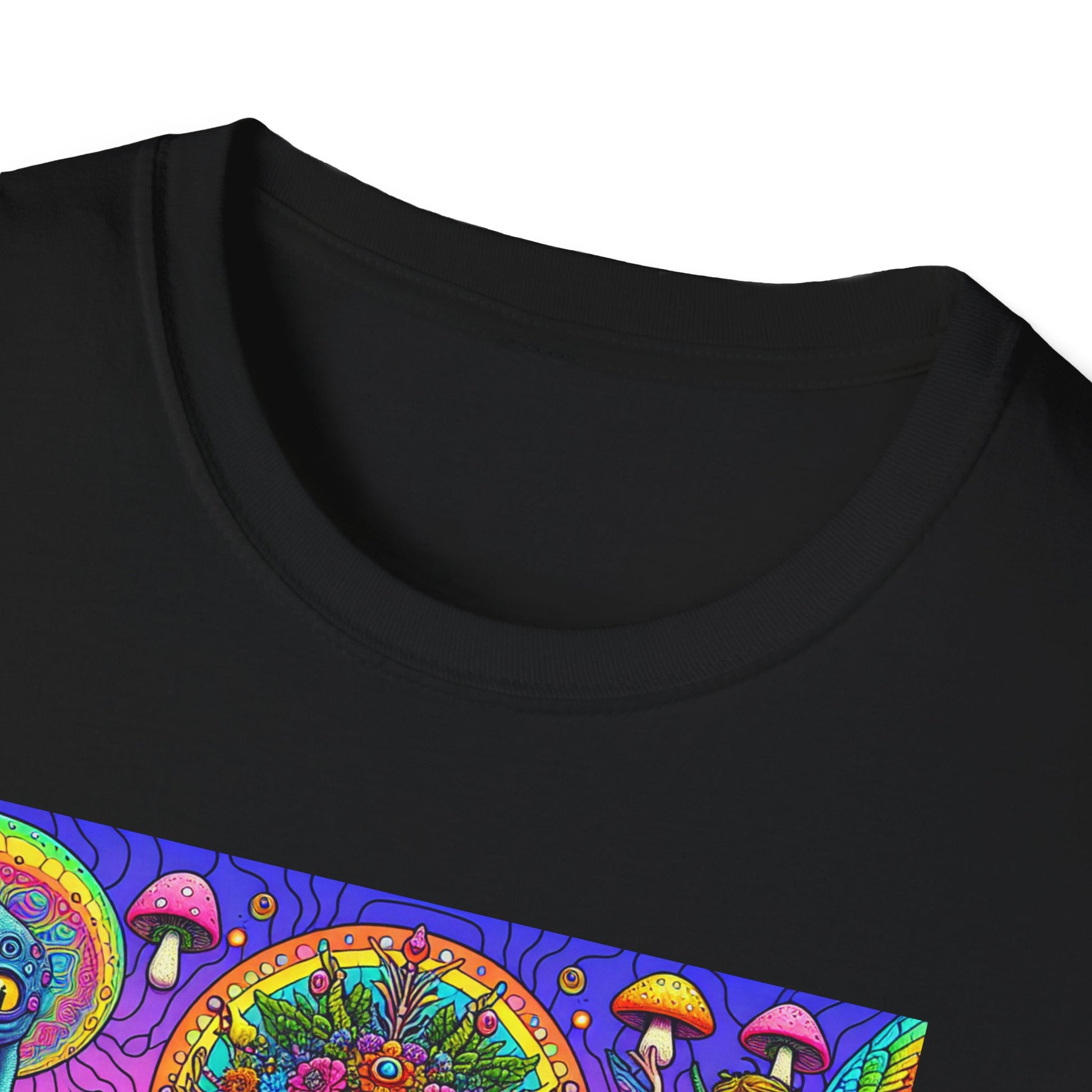 Mushroom Last Supper, Unisex Softstyle T-Shirt - Psychonaut Swag