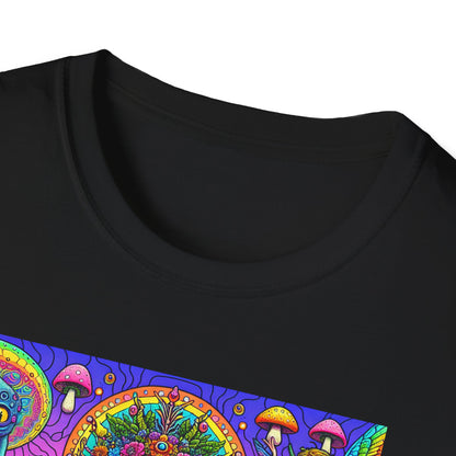 Mushroom Last Supper, Unisex Softstyle T-Shirt - Psychonaut Swag