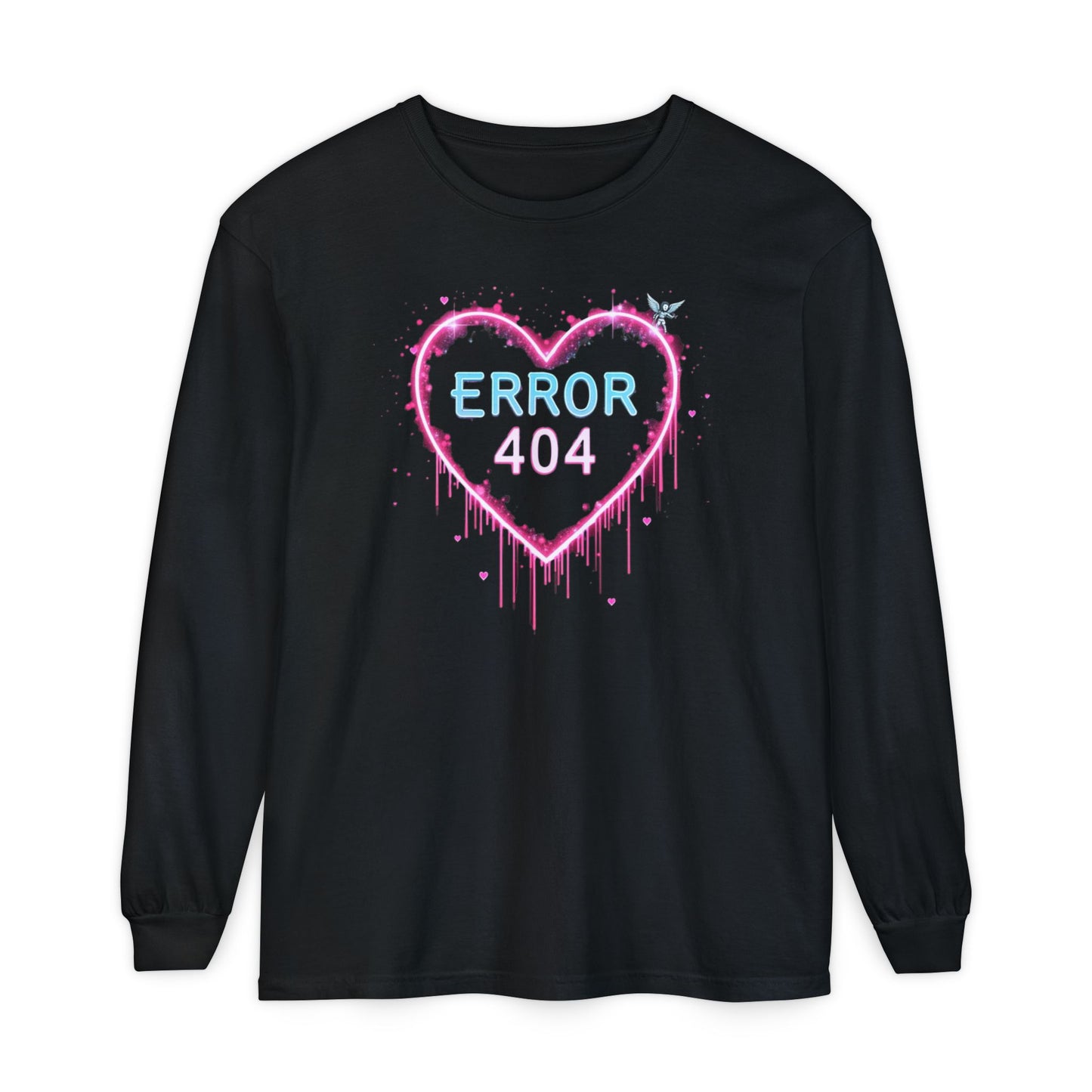 Error 404 Neon Heart Long Sleeve Tee