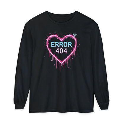 Error 404 Neon Heart Long Sleeve Tee