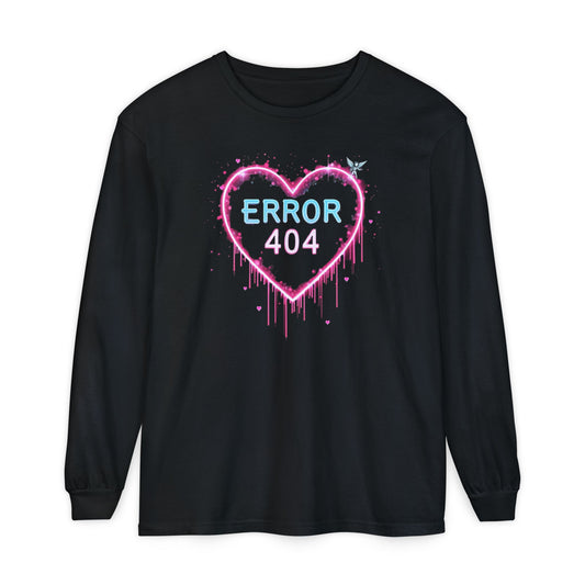 Error 404 Neon Heart Long Sleeve Tee