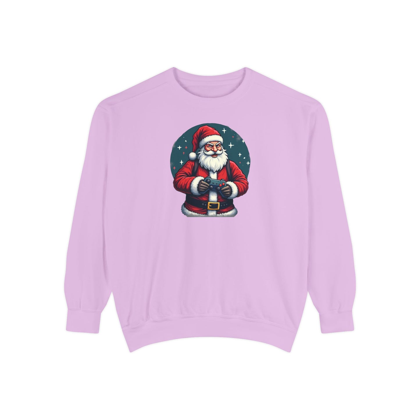 Gamer Santa, Unisex Garment-Dyed Sweatshirt