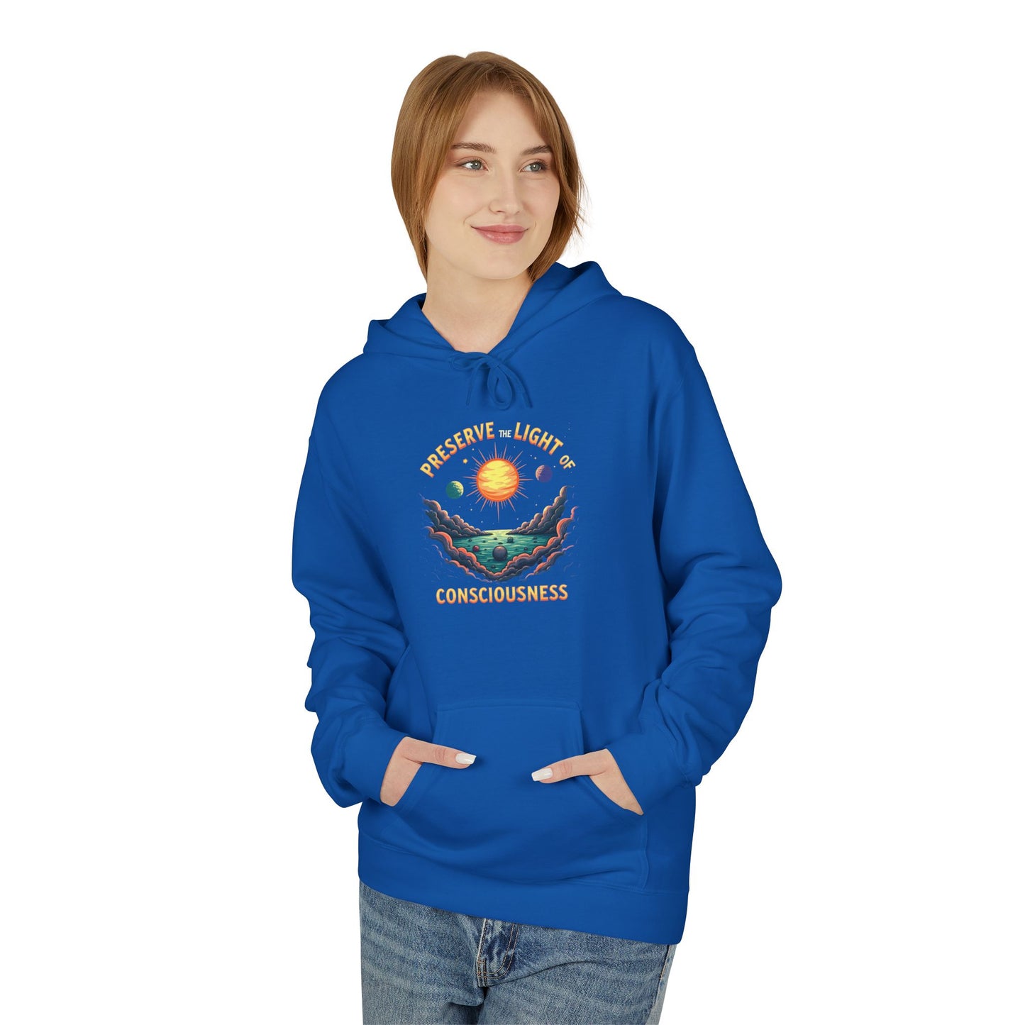 Consciousness Preservation Hoodie — "Preserve the Light of Consciousness" Graphic Hoodie