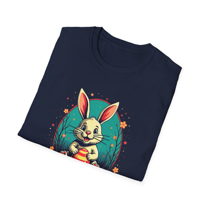 Easter Bunny Graphic T-Shirt – Cute Bunny Holding Easter Egg