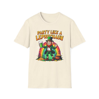 Party Like a Leprechaun T-Shirt — St. Patrick’s Day Funny Rainbow Beer Tee