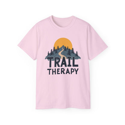 Trail Therapy Unisex Ultra Cotton Tee | Outdoor Lover Gift, Adventure Shirt, Nature Tee, Hiking Apparel, Relaxation Wear - Psychonaut Swag
