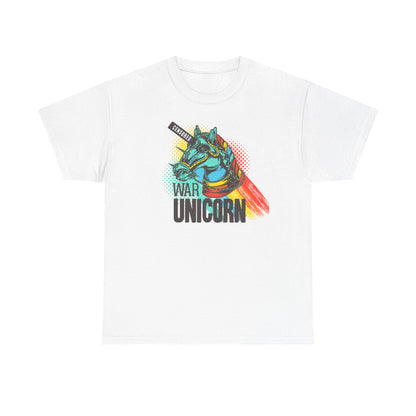War Unicorn T-Shirt — Retro Neon Unicorn Graphic Tee