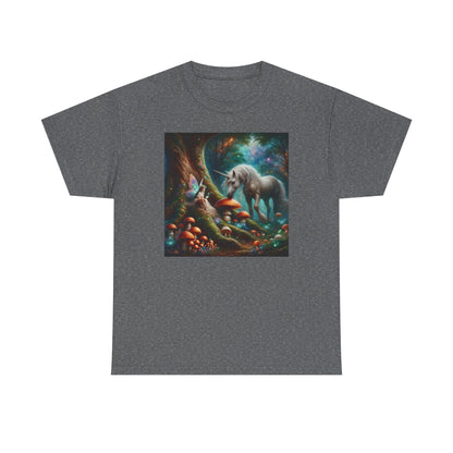 Unicorn Sighting in the Forest, Unisex Heavy Cotton Tee - Psychonaut Swag