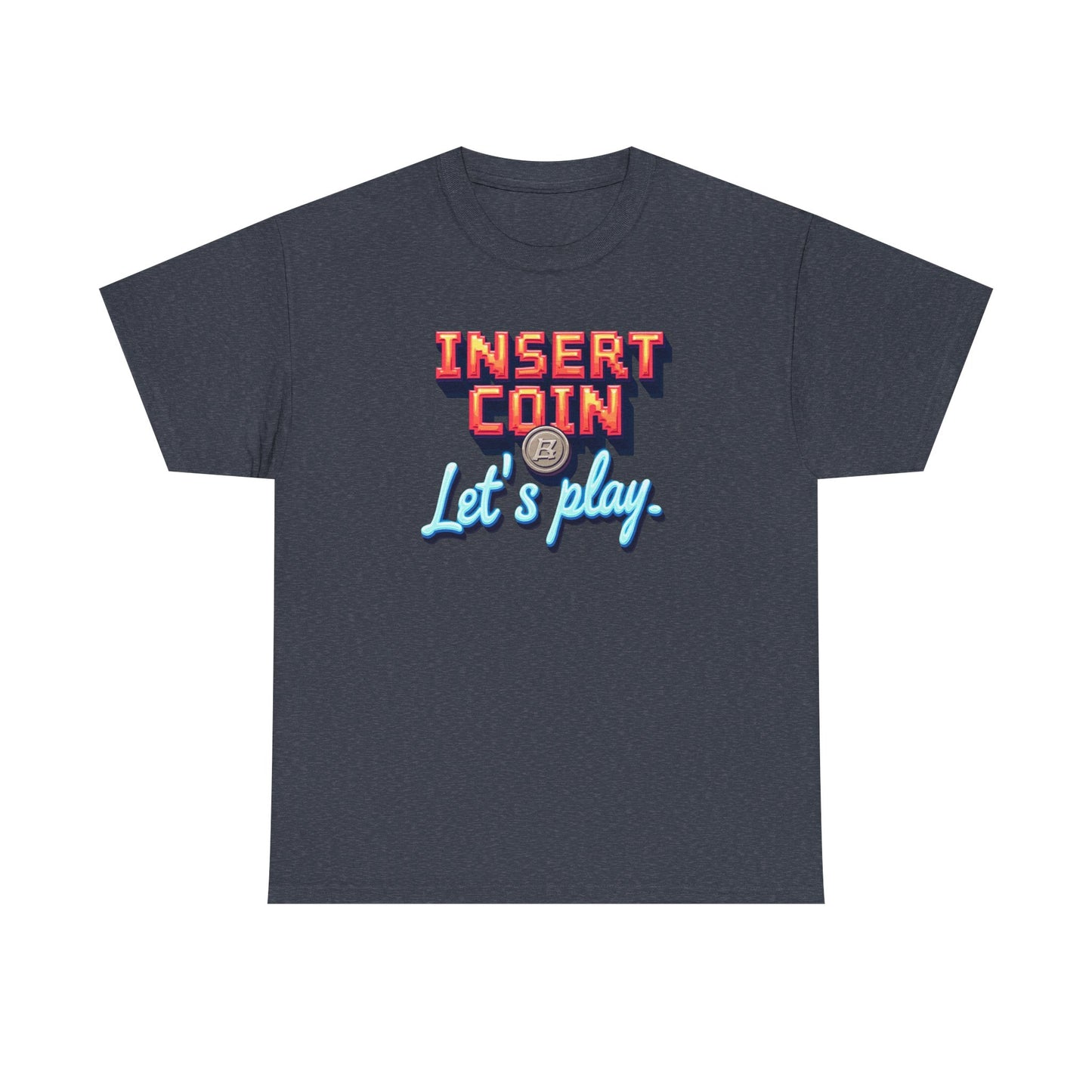Insert Coin Tee, Let's Play Graphic Shirt, Retro Gamer T-Shirt, Unisex Cotton Tee, Gift for Game Lovers, Casual Wear