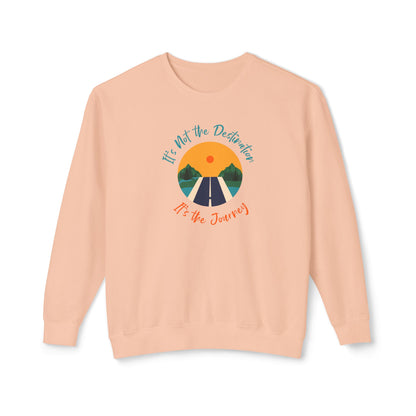It’s The Journey, Unisex Lightweight Crewneck Sweatshirt - Psychonaut Swag