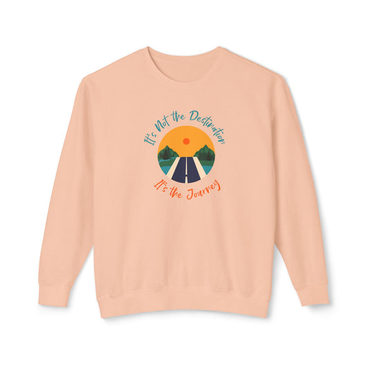 It’s The Journey, Unisex Lightweight Crewneck Sweatshirt - Psychonaut Swag