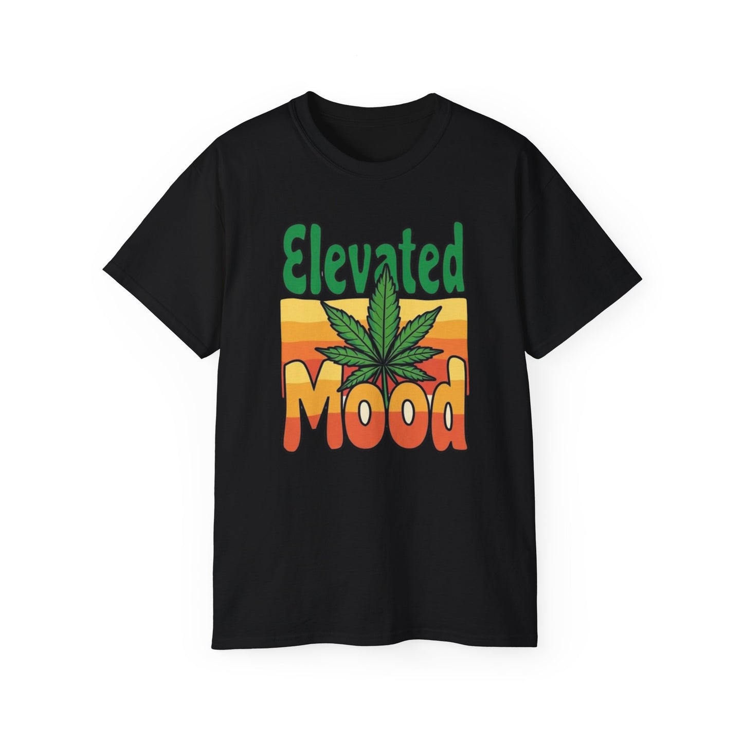 Elevated Mood Cannabis Tee, Unisex Ultra Cotton T-Shirt, Sublimated Graphic Tee, Perfect Gift for 420 Celebrations, Relaxed Fit Tee