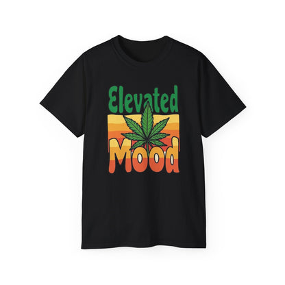 Elevated Mood Cannabis Tee, Unisex Ultra Cotton T-Shirt, Sublimated Graphic Tee, Perfect Gift for 420 Celebrations, Relaxed Fit Tee