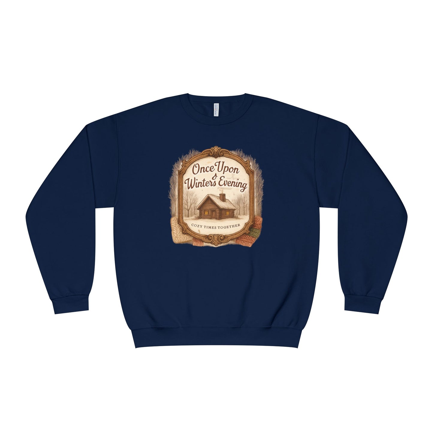 Once Upon a Winter's Cabin, Evening Sweatshirt — Cozy Vintage Holiday Crewneck