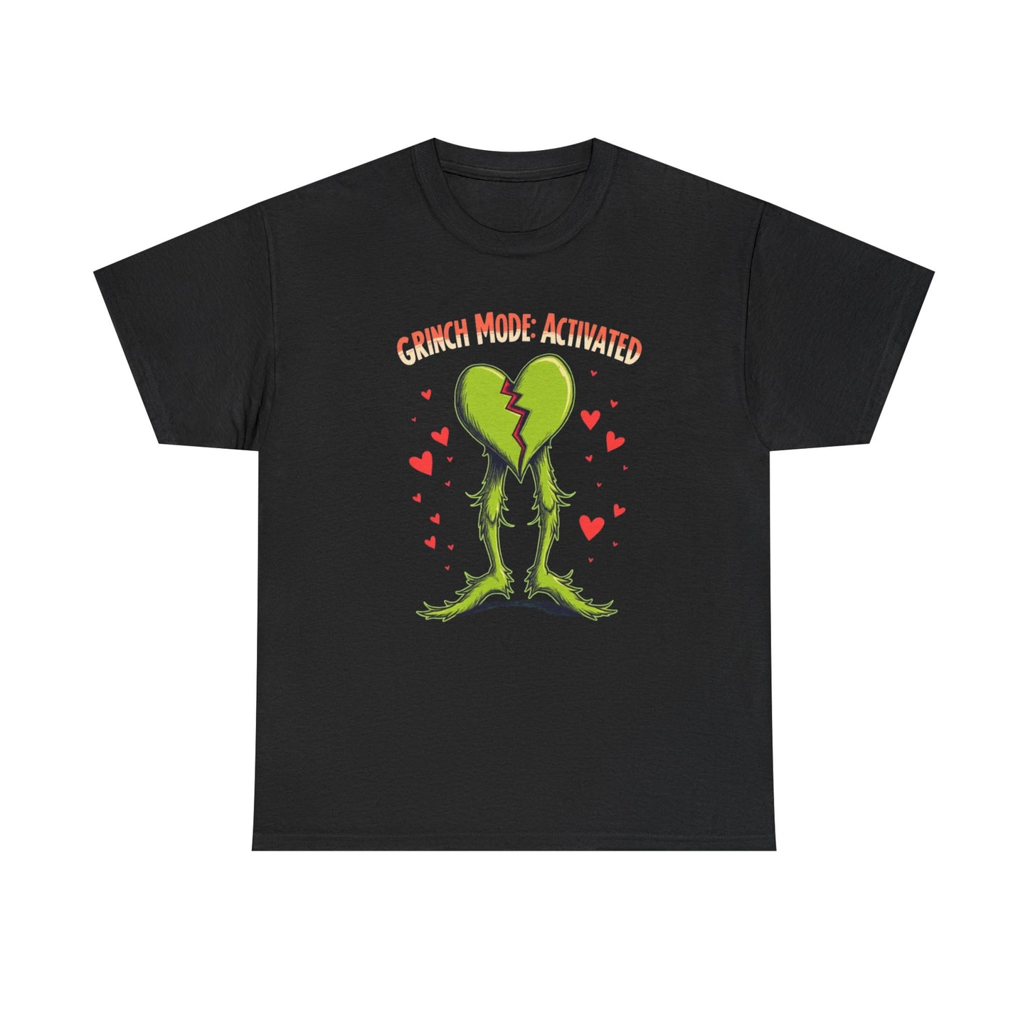 Grinchy Valentines, Unisex Heavy Cotton Tee