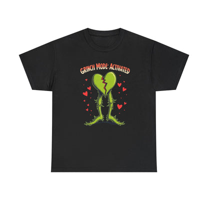 Grinchy Valentines, Unisex Heavy Cotton Tee