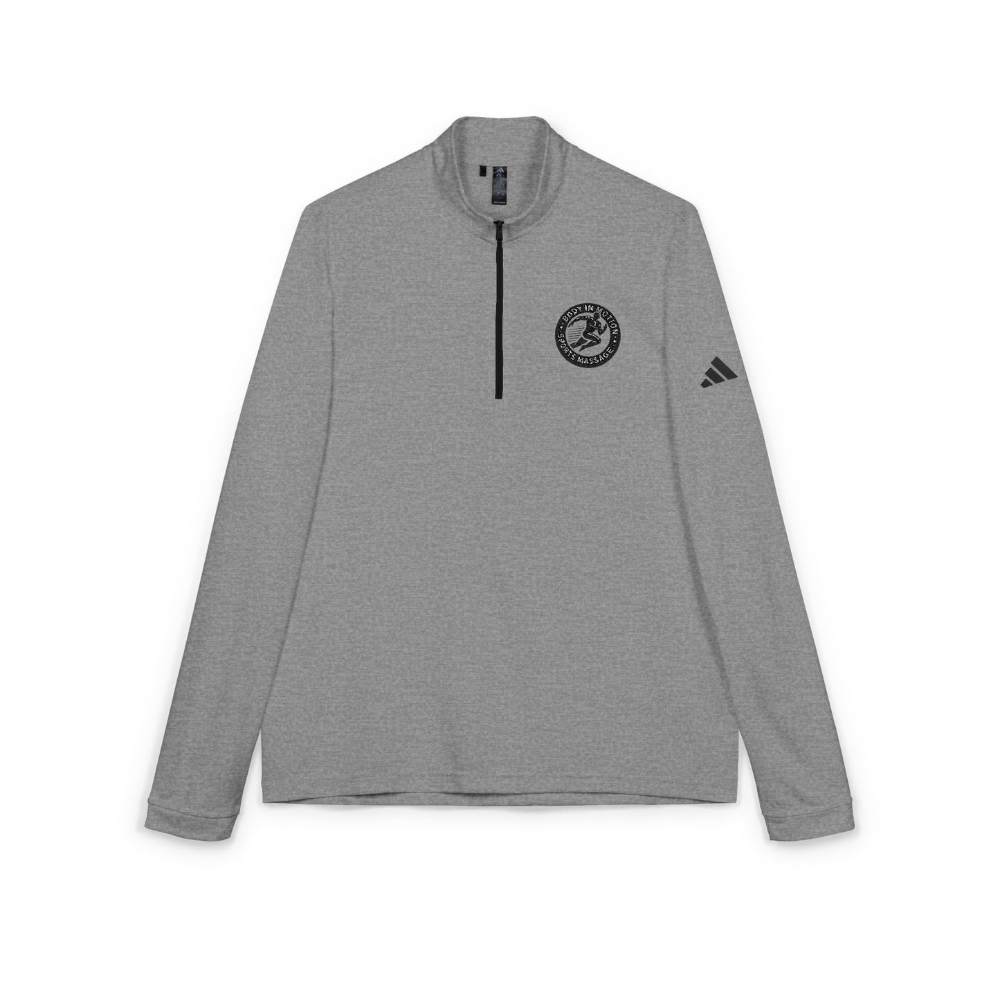 Sports Massage, Embroidered Quarter-Zip Pullover — Adidas Performance Long-Sleeve