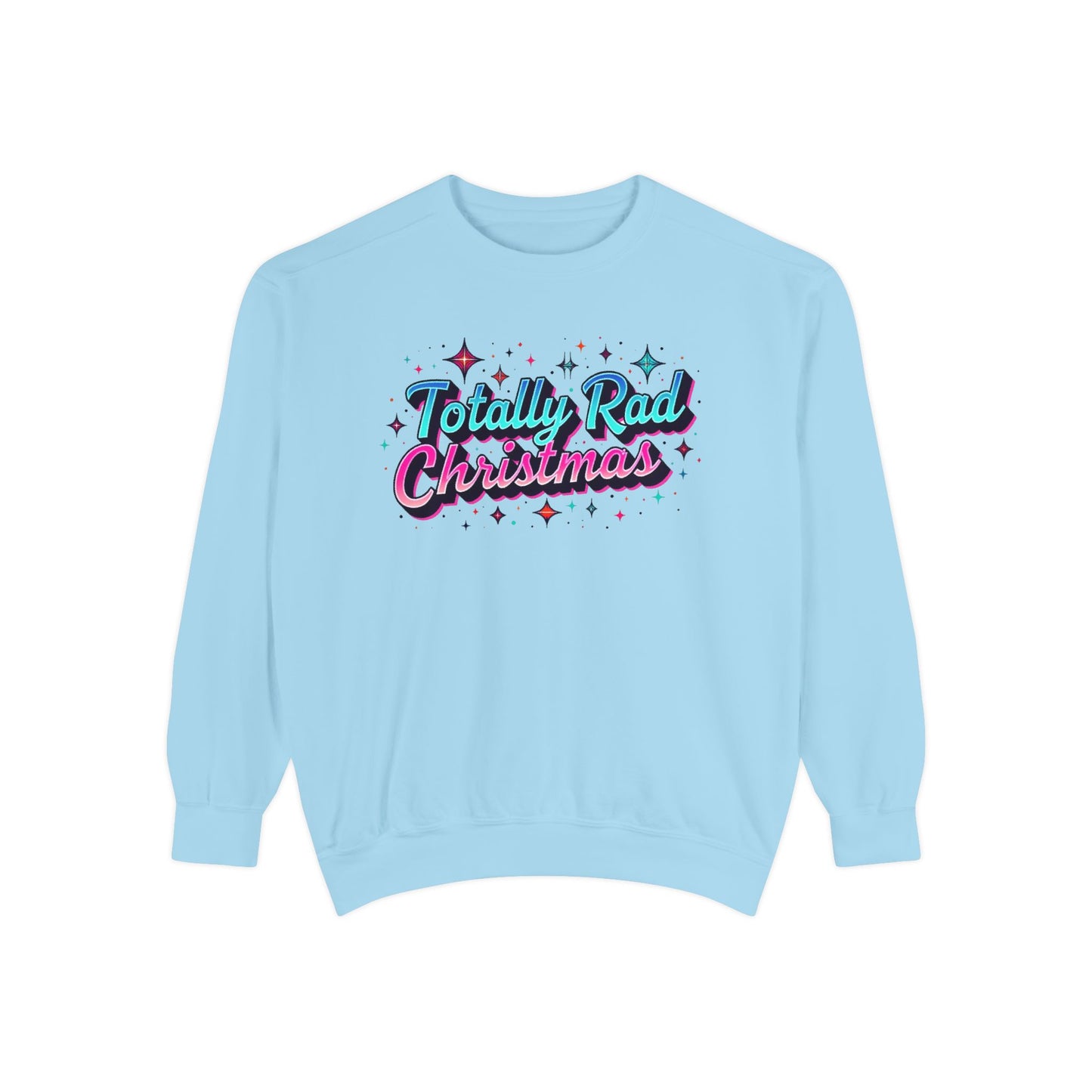 Totally Rad 90’s retro Christmas Sweatshirt — Retro 80s Holiday Crewneck