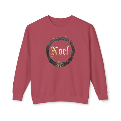 Noel Christmas Sweatshirt — Green Velvet Wreath Holiday Crewneck