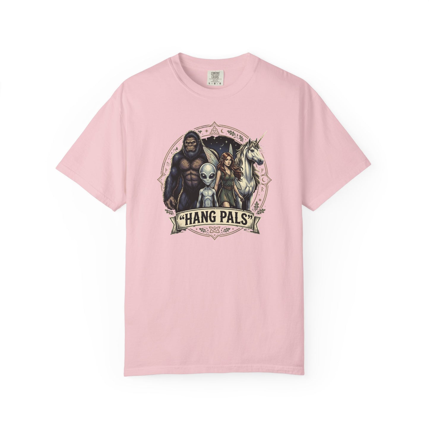 Hang Pals Graphic T-Shirt — Bigfoot, Alien & Unicorn Funny Crew Tee