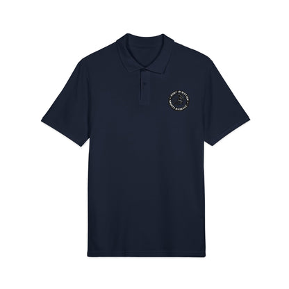 Sports Massage, Embroidered Crest Polo Shirt — Classic White Chest Logo