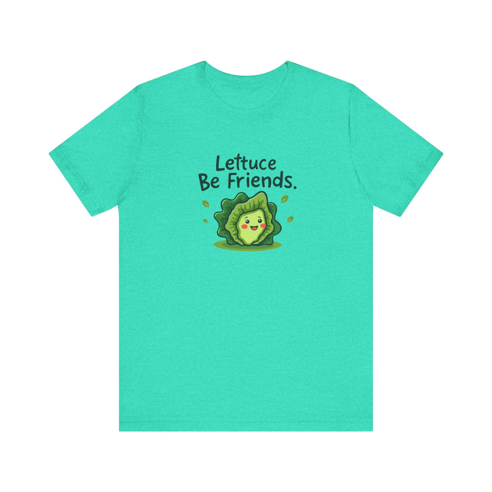 Lettuce Be Friends, Unisex Tee, Casual Wear, Gift for Vegetarians, Summer T-Shirt, Eco-Friendly Apparel - Psychonaut Swag