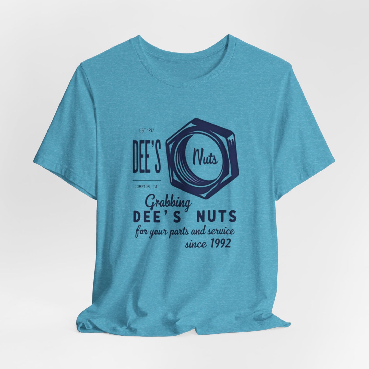 Retro Gas Station Tee — Dee's Nuts Coffee Logo T-Shirt