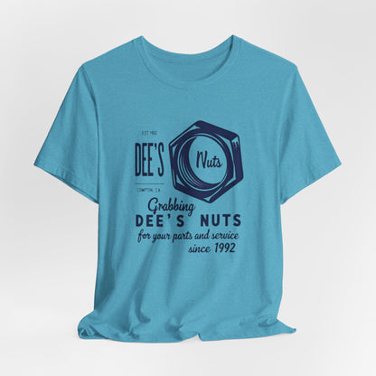Retro Gas Station Tee — Dee's Nuts Coffee Logo T-Shirt