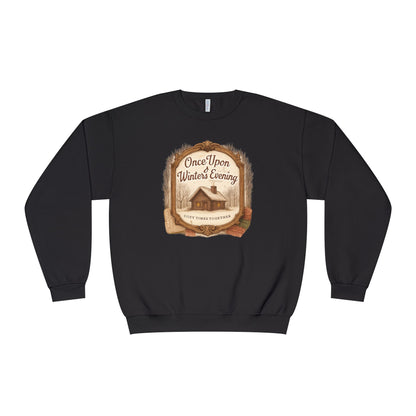 Once Upon a Winter's Cabin, Evening Sweatshirt — Cozy Vintage Holiday Crewneck