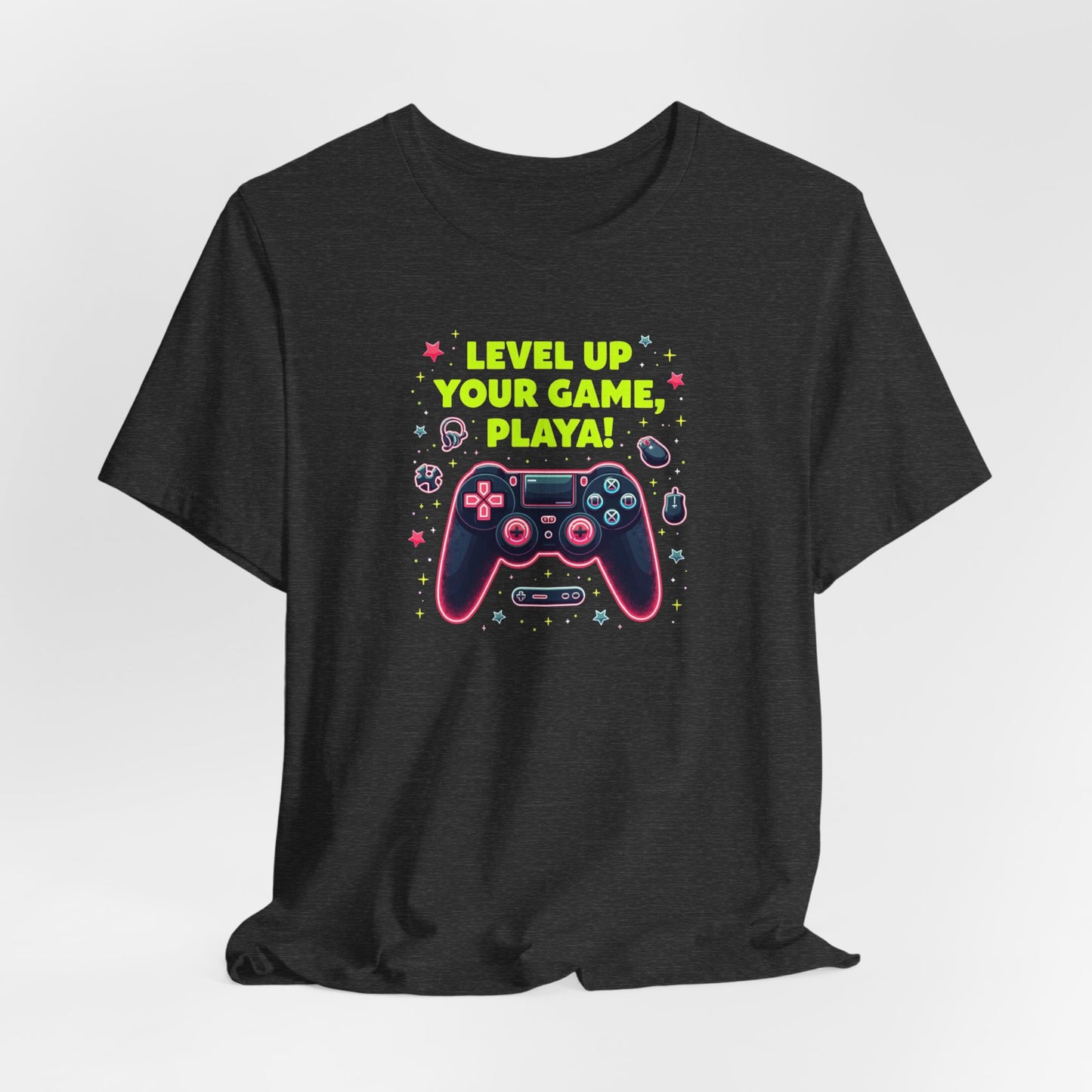 Level Up Your Game Playah! Gaming T-Shirt — Retro Controller Design