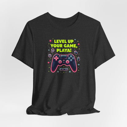Level Up Your Game Playah! Gaming T-Shirt — Retro Controller Design