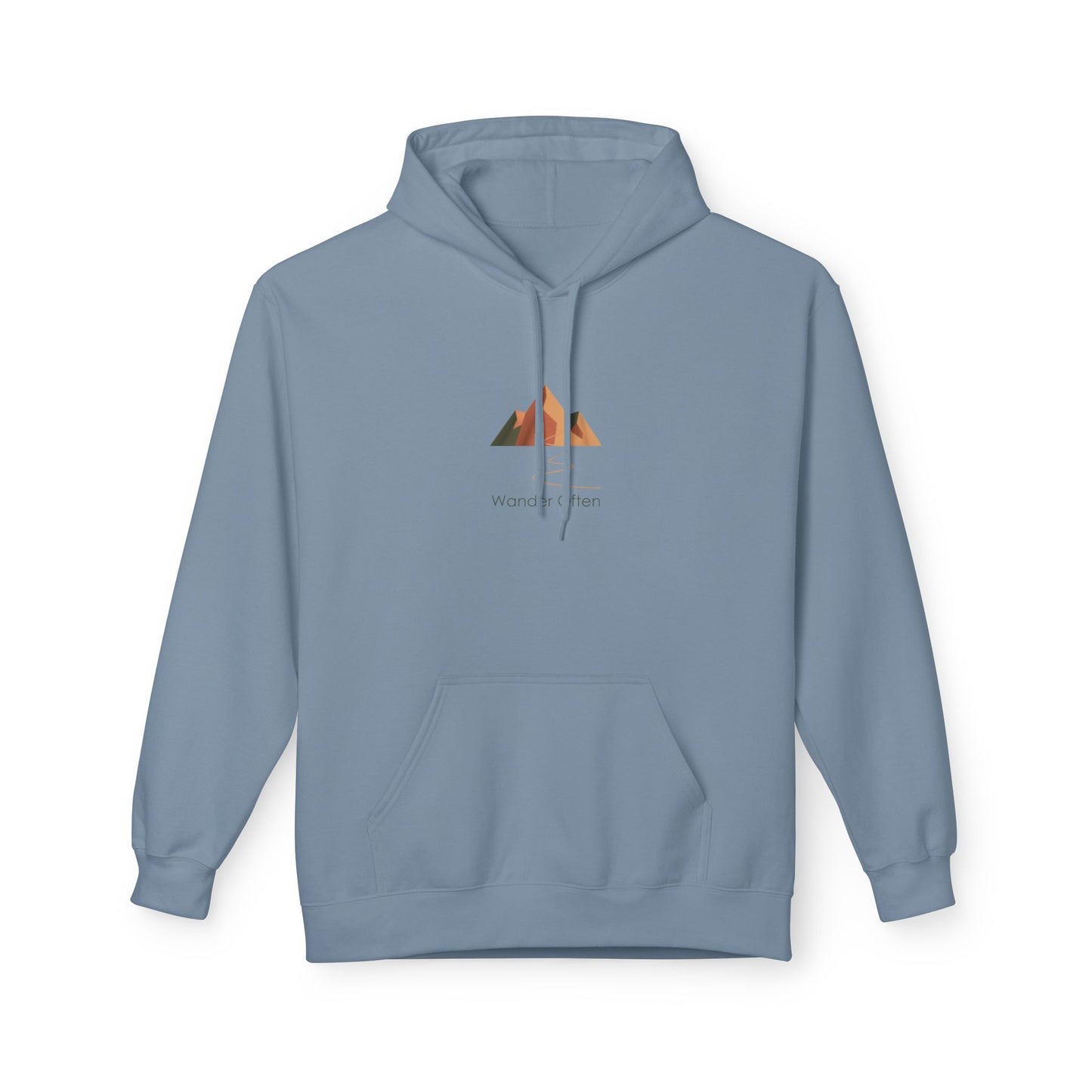 Wander Often, Minimalist Mountain Hoodie — Adventure Graphic Fleece Pullover