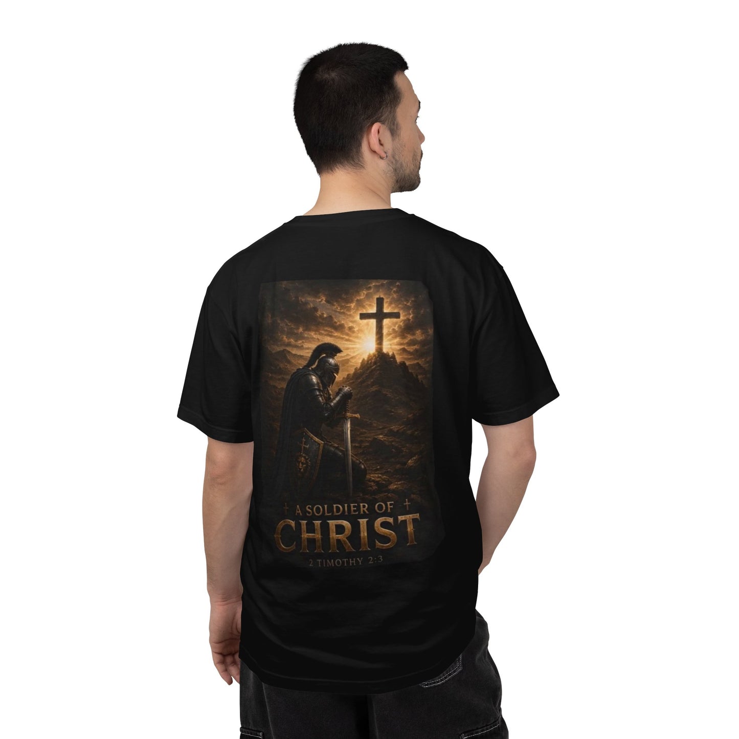 Team Up: A Soldier of Christ Graphic T-Shirt — Christian Faith Warrior Tee