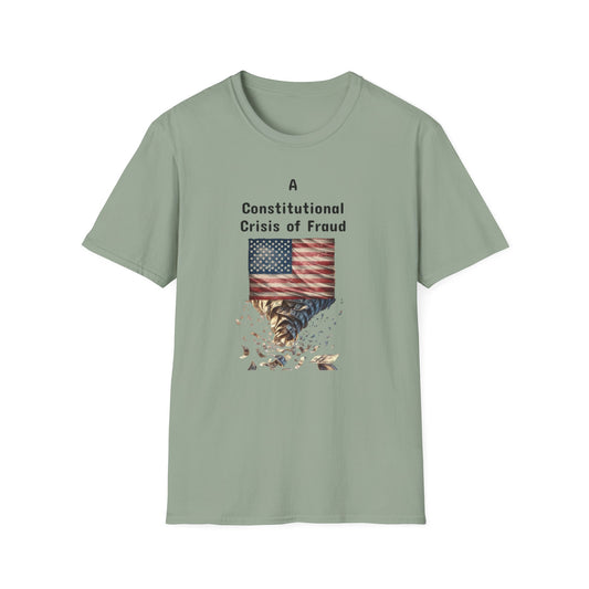 Constitutional Crisis of Fraud, Unisex Softstyle T-Shirt - Psychonaut Swag