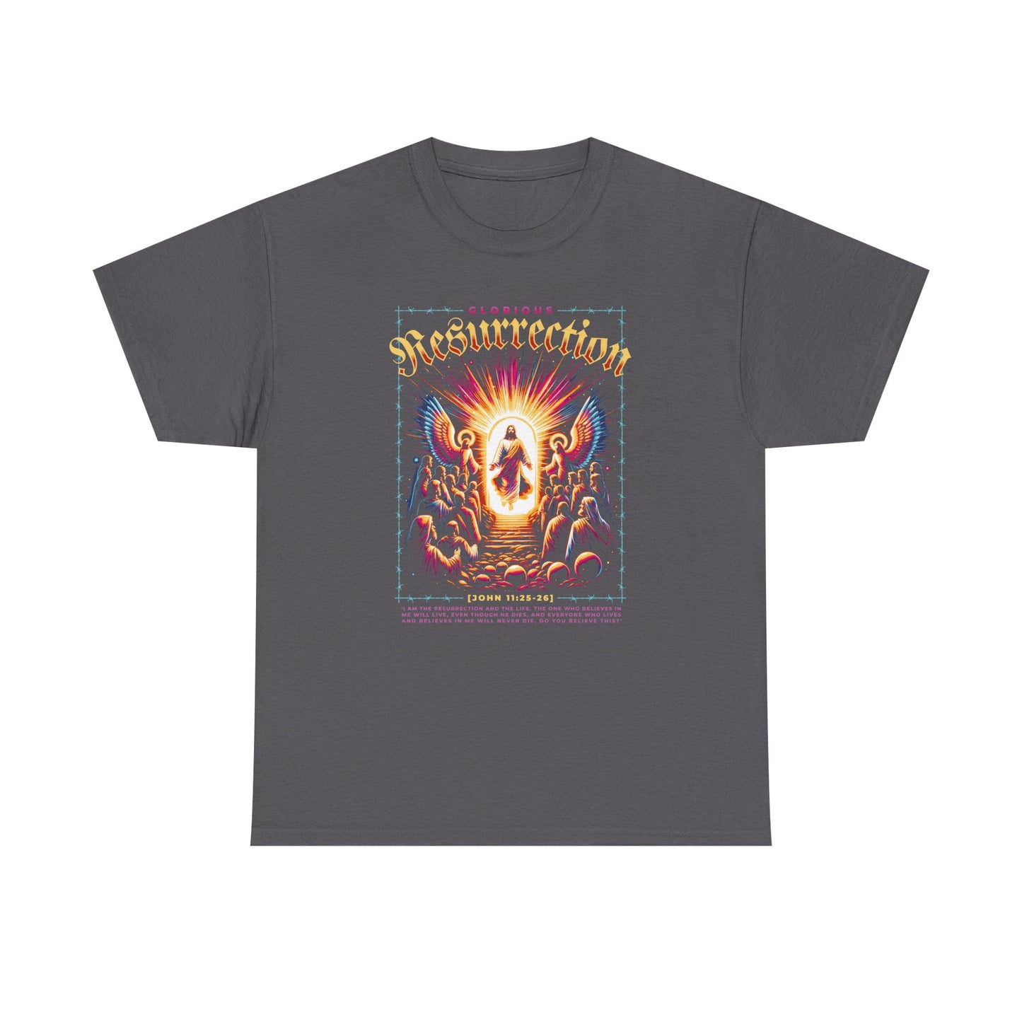 Resurrection Graphic Tee — Vintage Religious Revival T-Shirt