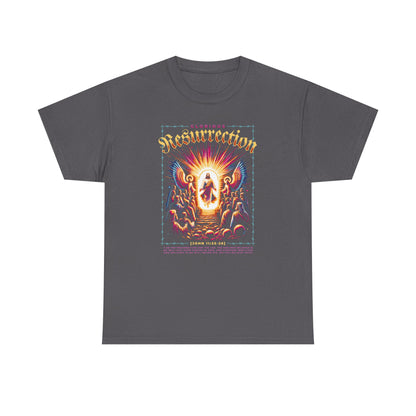 Resurrection Graphic Tee — Vintage Religious Revival T-Shirt