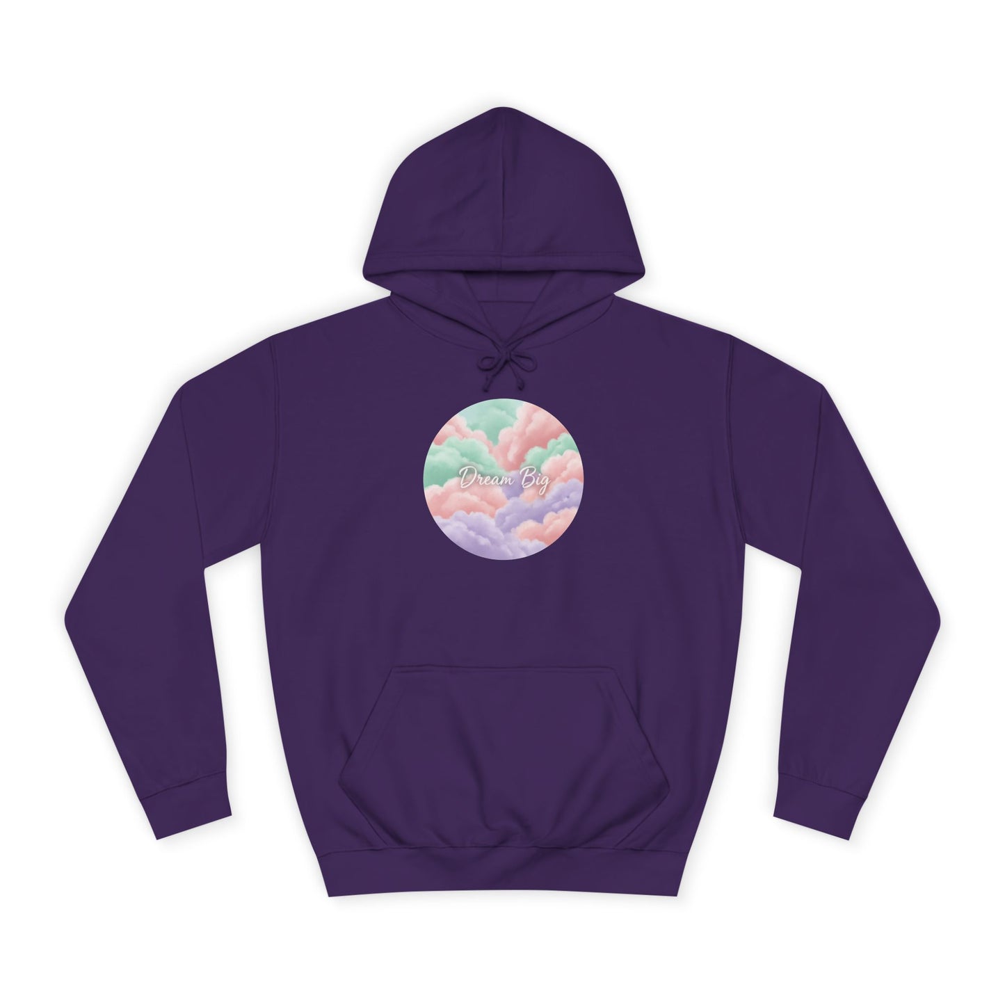 Pastel Cloud Circle Hoodie — Dreamy Vaporwave Pullover for Teens & Students