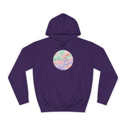 Pastel Cloud Circle Hoodie — Dreamy Vaporwave Pullover for Teens & Students
