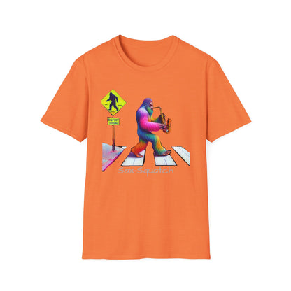 Sax-Squatch, Unisex Softstyle T-Shirt