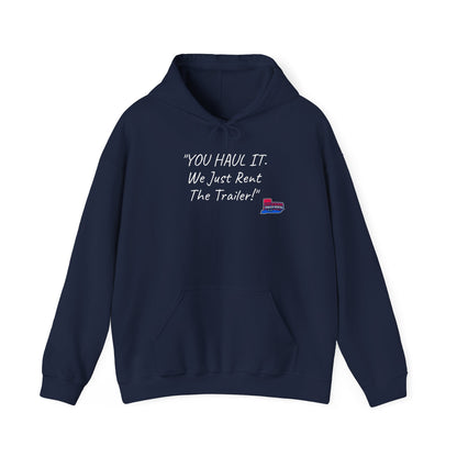 Kentuckiana Small biz swag, Trailer Rental Hoodie for Road Trips, Gifts for Adventure Lovers, Unique Hoodie for Renters, Travel Gear, Funny Sweatshirt