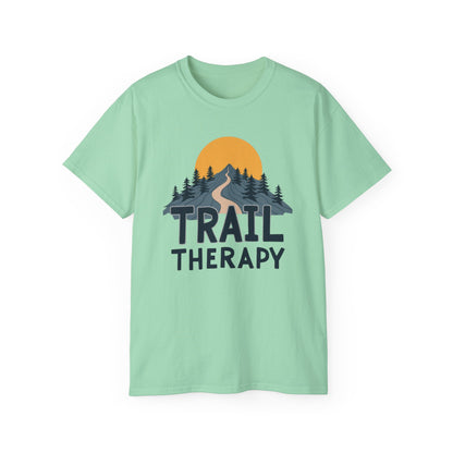 Trail Therapy Unisex Ultra Cotton Tee | Outdoor Lover Gift, Adventure Shirt, Nature Tee, Hiking Apparel, Relaxation Wear - Psychonaut Swag