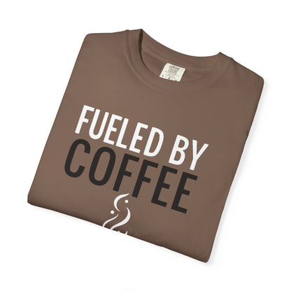 Fueled by Coffee Unisex Garment-Dyed T-Shirt - Psychonaut Swag