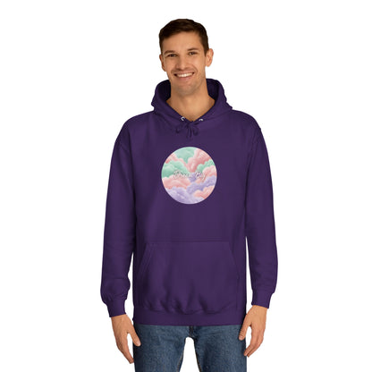 Pastel Cloud Circle Hoodie — Dreamy Vaporwave Pullover for Teens & Students